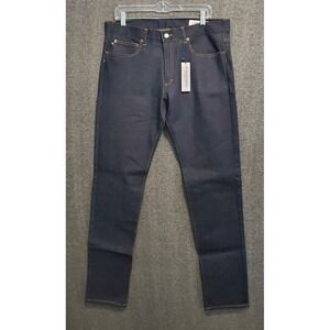 Mizzen + Main Jeans Mens Straight Leg 34x35 USA Made Stretch Dark Wash NWT